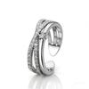 Korean Style Adjustable Multi-layer Zircon Stackable Ring for Women