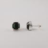 Green Tourmaline Gemstone 925 Sterling Silver Jewelry Handmade Stud Earring 1" For Your Love EE-181-17