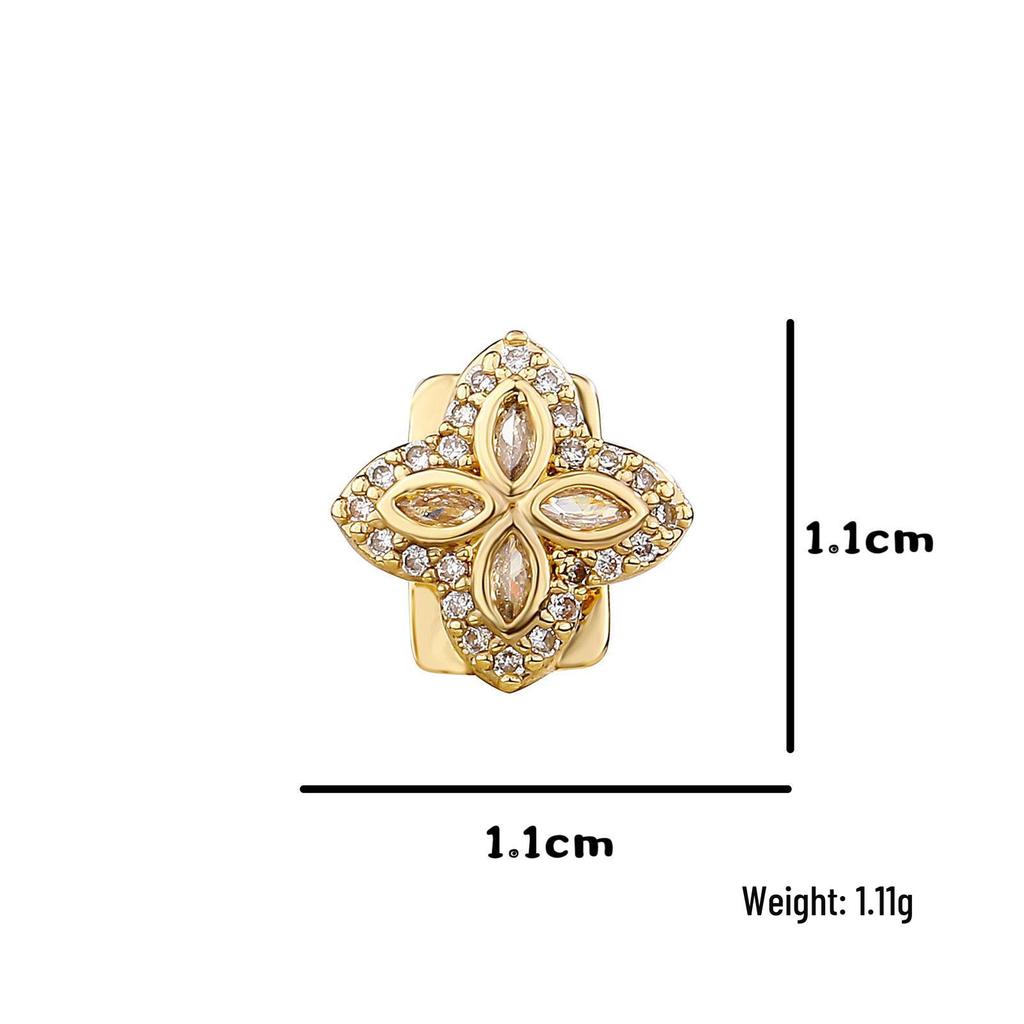 Hip-Hop Dollar Sign Tooth Grillz with Cubic Zirconia - Trendy Halloween Jewelry.