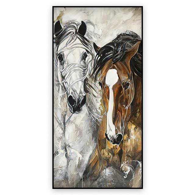 Ζωγραφική διακόσμηση με άλογο Αφηρημένη αφίσα σε καμβά απλού στυλ Τοιχογραφίες τοίχου σαλονιού για μοντέρνα αισθητική διακόσμηση σπιτιού