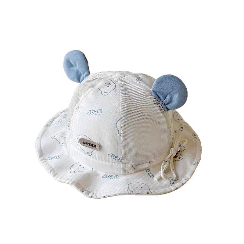 Cute Baby Bucket Hat Adjustable Sun Protection Fisherman Cap for Boys and Girls Thin Breathable Spring Summer Outdoor Headwear