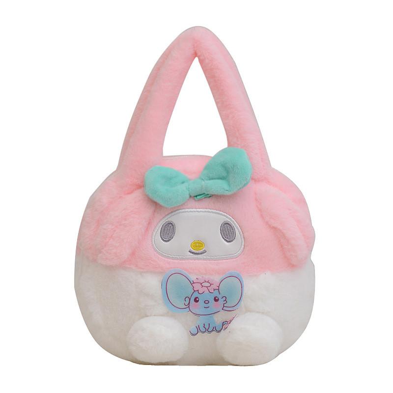 Cartoon Mini Shoulder Bag For Kids With Plush Material Suitable For School And Daily Use