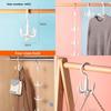 Plastic Multiarm Closet Hook With Rotating Fourclaw Design For Home Organization