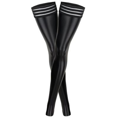 Bottes en Faux Cuir Grande Taille Guêtres Femmes Sexy Chaussettes Montantes sans Pieds Danse Pôle Club Soirée
