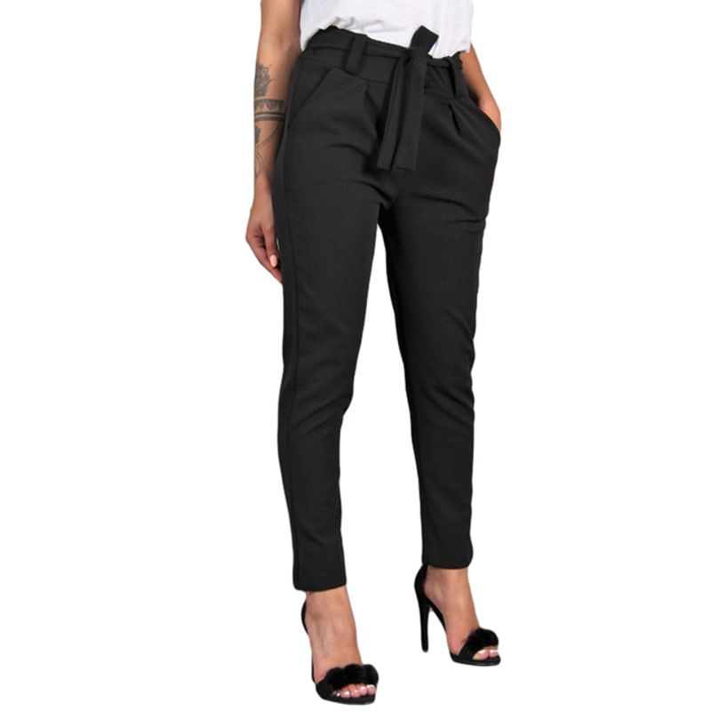 

New Waist Pencil Pants Cropped Pants New Arrival Waist Pencil Pants Cropped Pants Black L