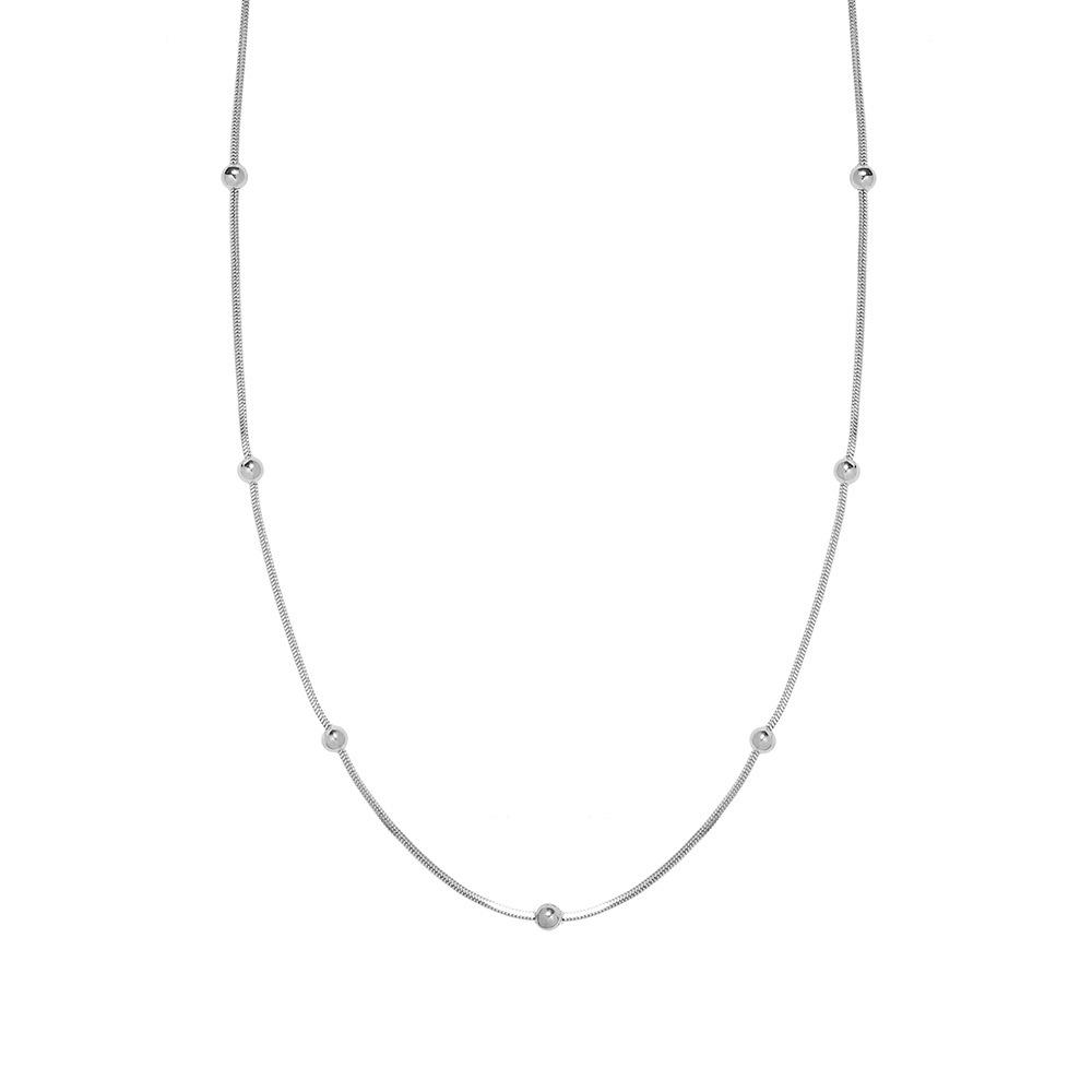 

Ожерелье-подвеска из нержавеющей стали 316L золотого цвета с круглым шариком, ожерелье-цепочка, модная бижутерия для женщин или мужчин 45cm