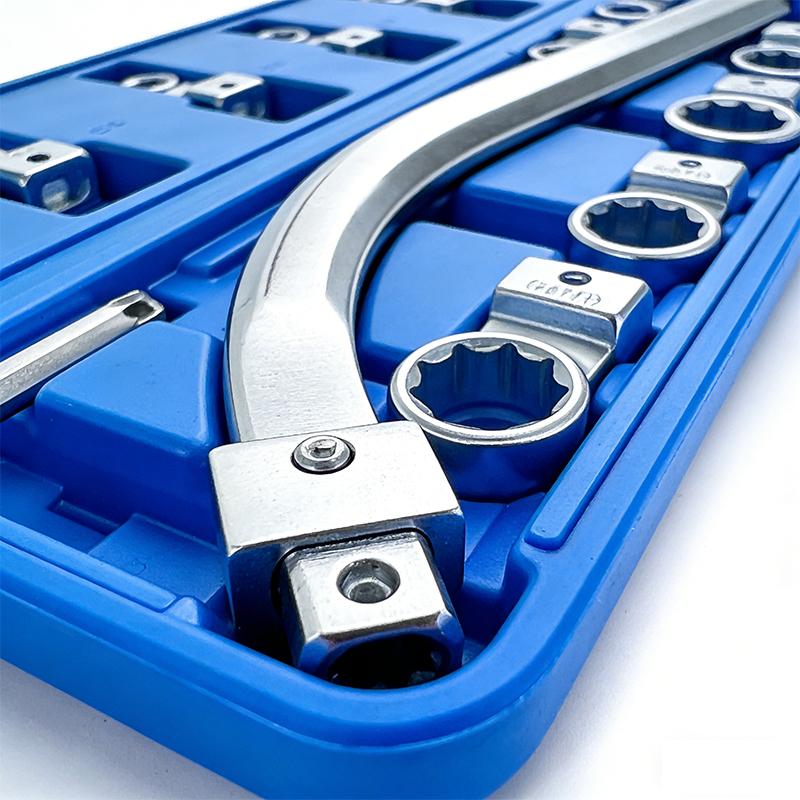 Special Tools for Pulley And Idler Belt Tension Wrench for Car Maintenance 15-Piece Automobile Engine Belt Adjustment Wrench Set
