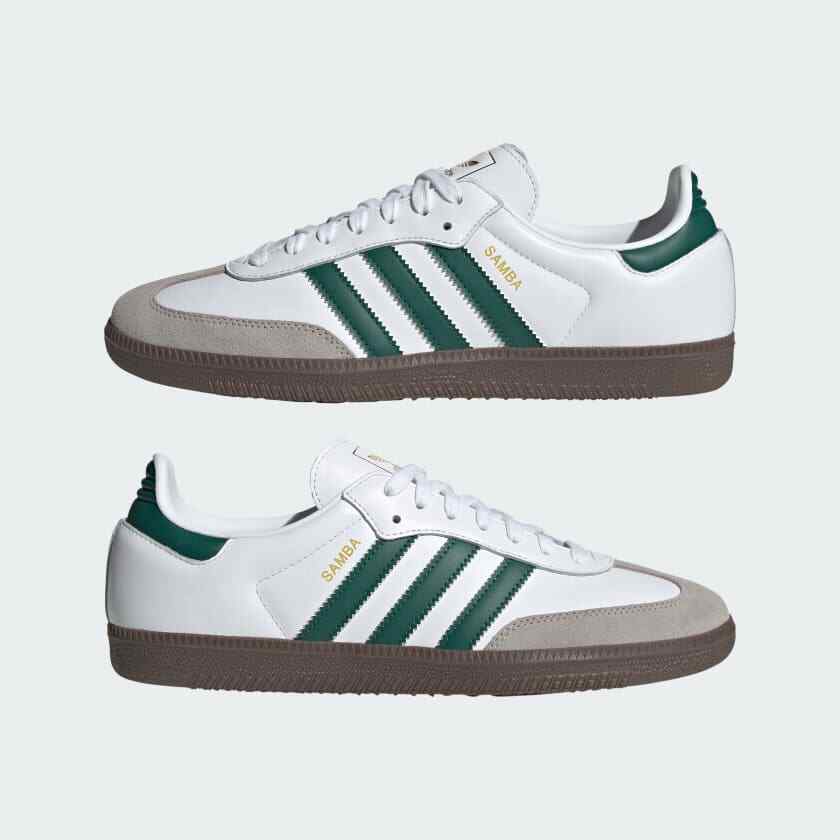 JH8797 Adidas Originals Samba OG Cloud White Collegiate Green Clear Granite (Men