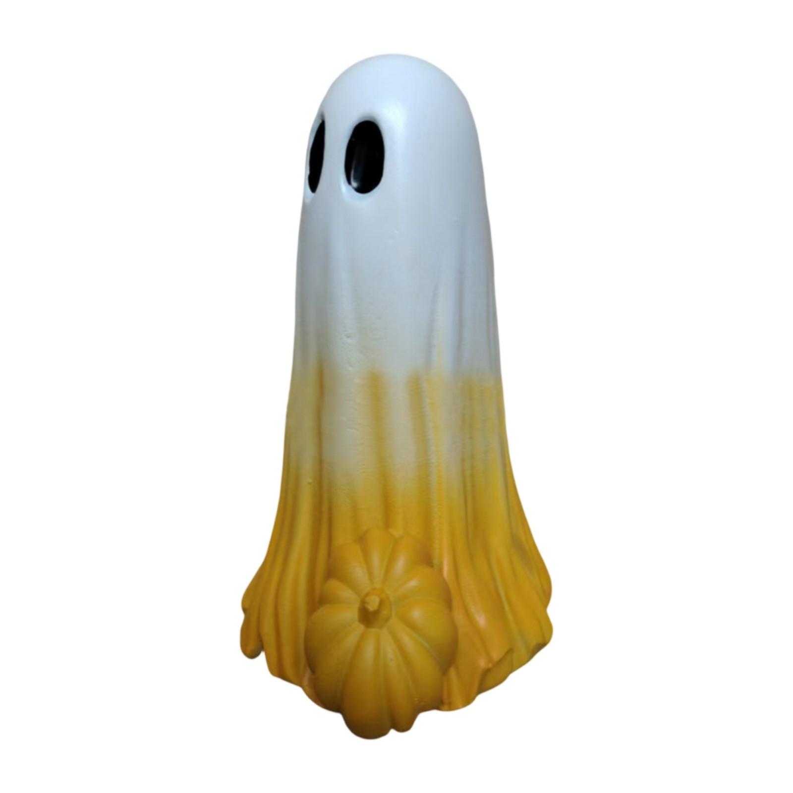 

ColorfulGhost Милое смоляное настольное украшение Реквизит для создания атмосферы Хэллоуина Украшение в виде привидения One Size