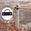 Pack of 5 Black Circular Rope Bracket 304 Decorative Rope Holder Rope Fence Bracket Wall-mounted Ceiling Hook