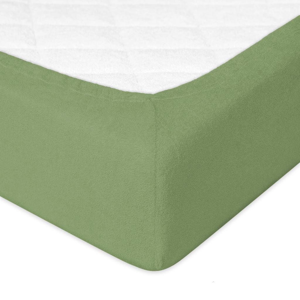 Premium Terry Sheet with Elastic 110x190, 120x200x20, Green_35, Matex