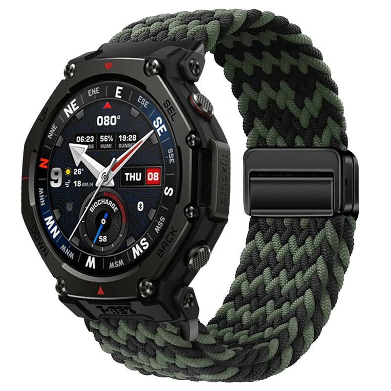 20/22mm Nylonový řemínek pro Amazfit Helio/T-Rex3 Pro 48/44mm Pásek s magnetickou přezkou Amazfit Active 2/2 Square/Balance 2 Náramek
