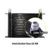 15 Rows 1 Set T-MODEL Oil Cooler Kit + Thermostat Oil Filter Sandwich Adapter + Nylon Steel Braided AN10 Hose+Mounting Bracket