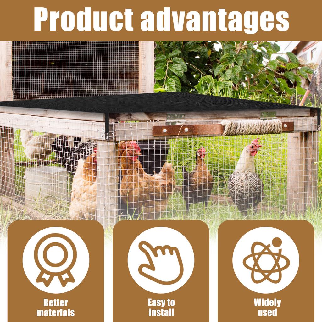 Outdoor Chicken Run Cover Waterproof Chicken House Cover with S hook Poultry Breeding Cage Sunshade Dust Cover for Farms Using