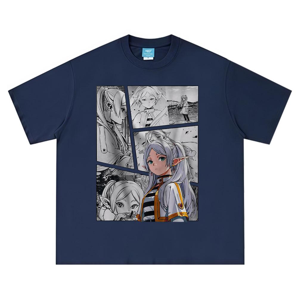 Anime Frieren Beyond Journeys End Frieren Graphic Tshirt Mens Womens Clothing Fashion Summer Short Sleeve Cotton Tshirts