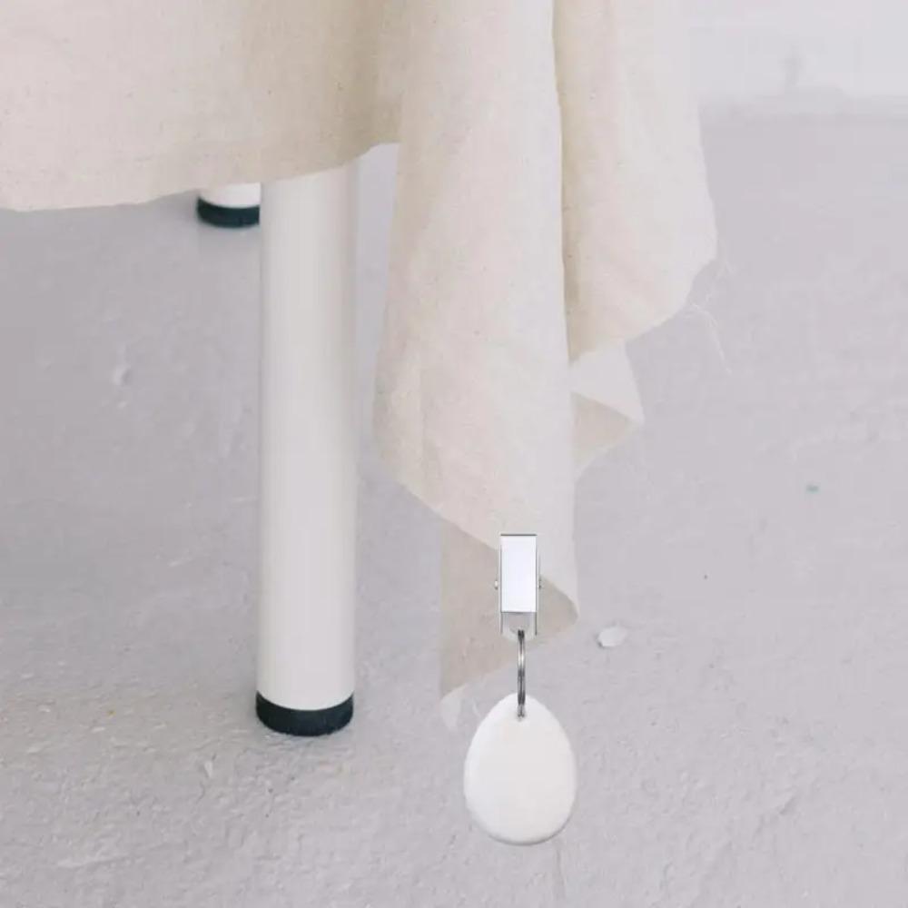 4PCS With Metal Clips Marble Teardrop Tablecloth Weights Windproof Table Cover Weight  Wedding