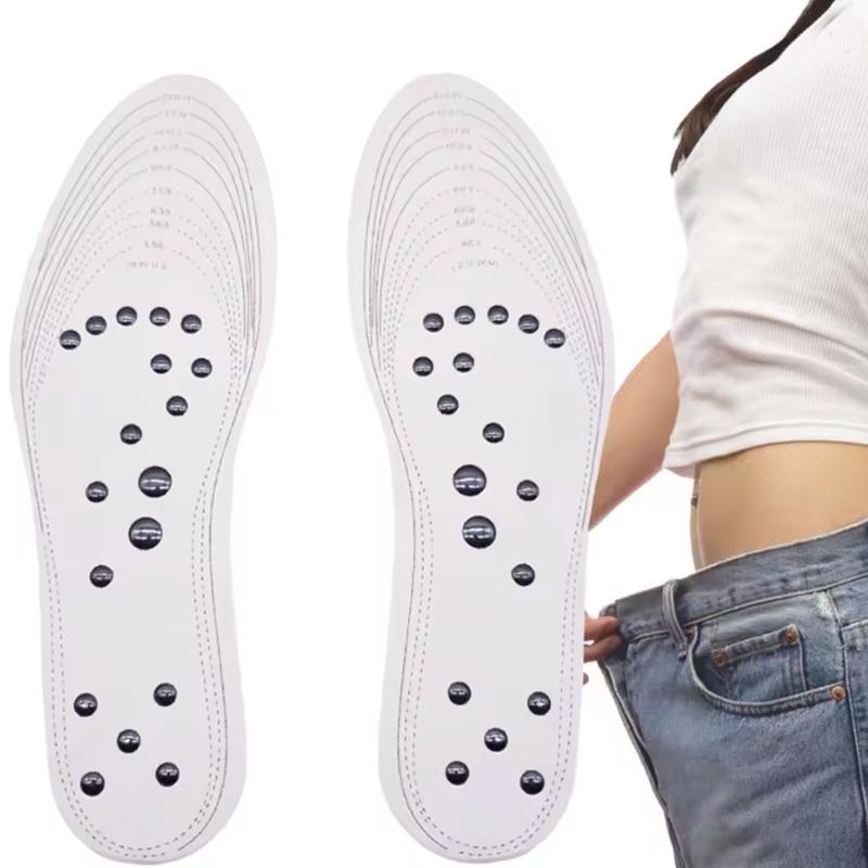 Unisex Magnetic Therapy Massage Insoles Foot Acupressure Shoe Pads Therapy Slimming Insoles For Weight Loss Can Be Cropped NEW