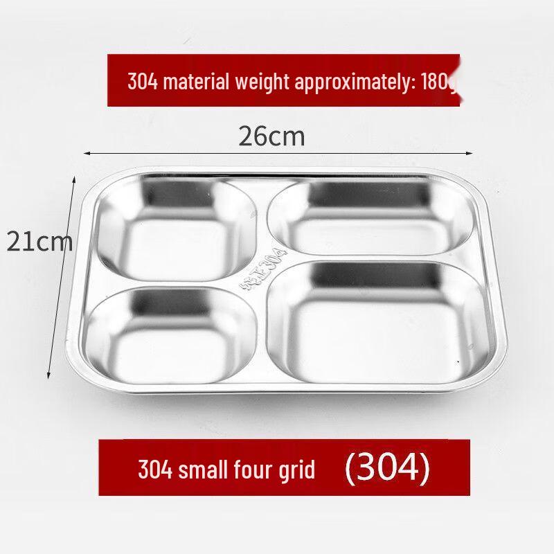 

Anmu 304 Stainless Steel Divided Meal Plates (10-Pack)