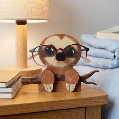 Wooden Glasses Display Stand Animal Shaped Desktop Rack Animal Eyeglass Holder  Nightstand
