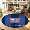Round Rug Custom NameIpswich Town Pattern Non Slip Carpet Home Floor Decor