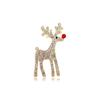 Zinc Zinc Alloy Snowflake Elk Brooch Enamel  Cartoon   Boys