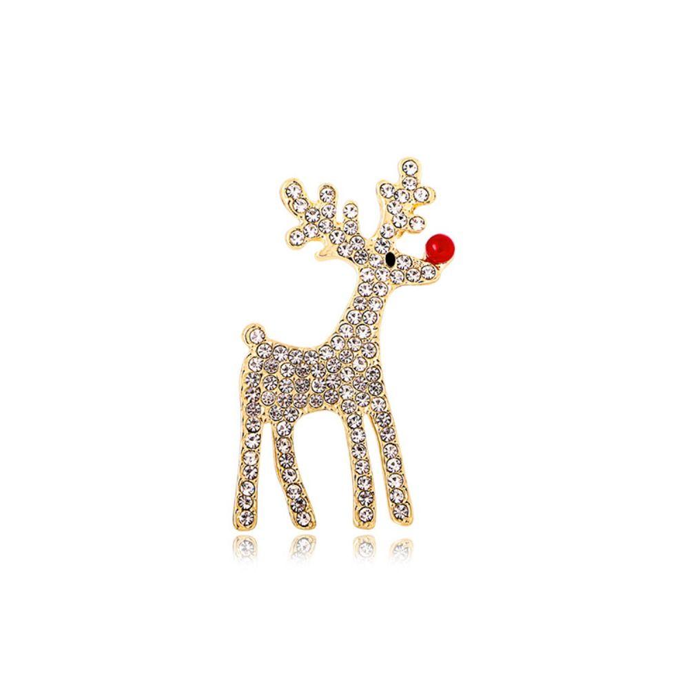 Drop Oil Snowflake Elk Brož Enamel Fashion Girls