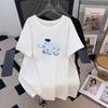 Plus Size Slimming Mid-Length Short-Sleeve T-Shirt for Women (200/300/350 jin) Model 1164