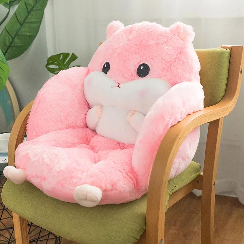Hamster Cushion Back Office Chair Cushion Sofa Pillow Cushion Home Decoration Tatami Cute Lumbar Support Birthday Gift