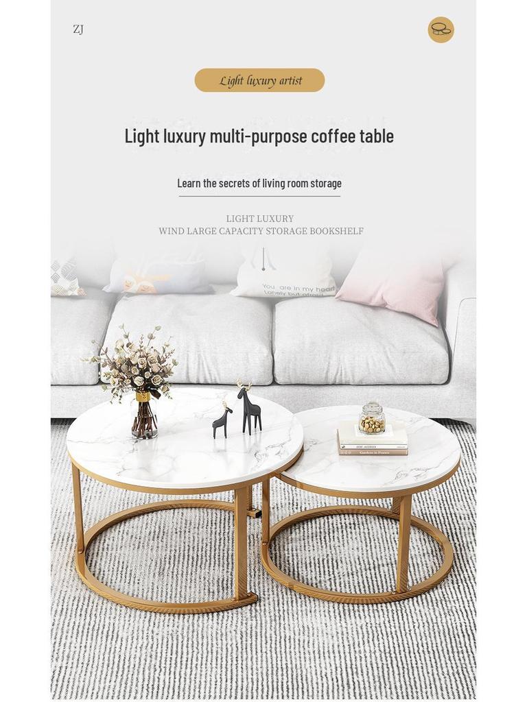 Nordischer Moderner Runder Couchtisch - Kreatives Wohnzimmer Eisen Design