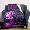 Mermaid Daughter Love Lightweight Personalized Blanket Personalized Name Durable Comfort Suitable For Sofa Couch Office Bed Picnics Four Seasons