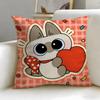 popular cartoon character Azukisan Cushion Cover Soft  EasyWash Pillow Case  Versatile for Couch Bed Travel and Office