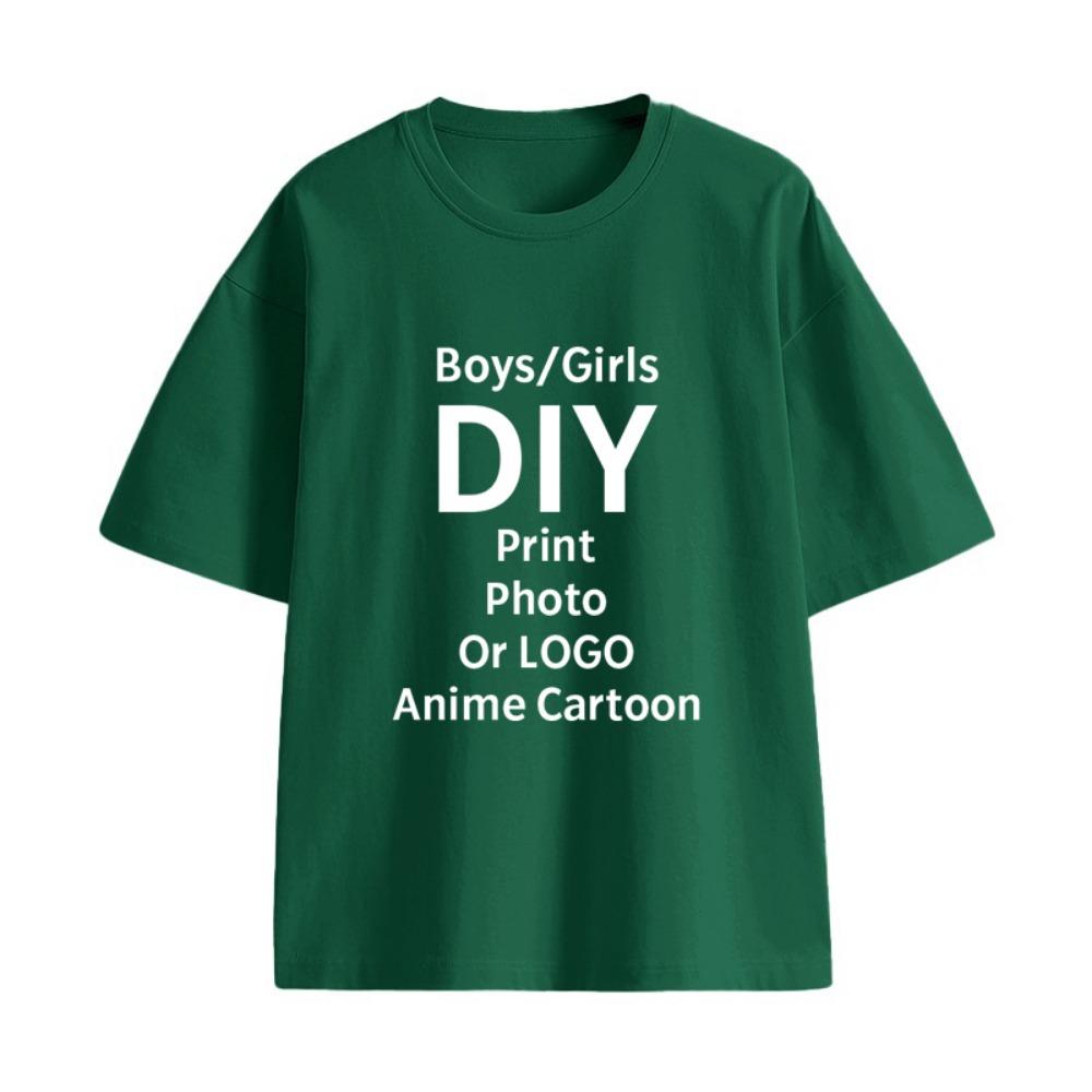 Kids Clothes Customized T Shirts for Boys Girls 100%Cotton Short-sleeve Shirt Tees Tops Personalized Team Logo Graphic T-Shirt