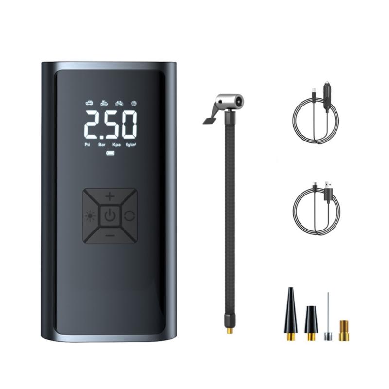 

Многофункциональный автомобильный воздушный компрессор и насос для накачивания шин с предустановками давления и функцией автоматической остановки для безопасного вождения