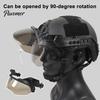 Breathable Helmet Goggles Tactical Flip Adjustable Windproof Sand-proof Men Women Outdoor Cycling Half Face Guard Anti-Fog