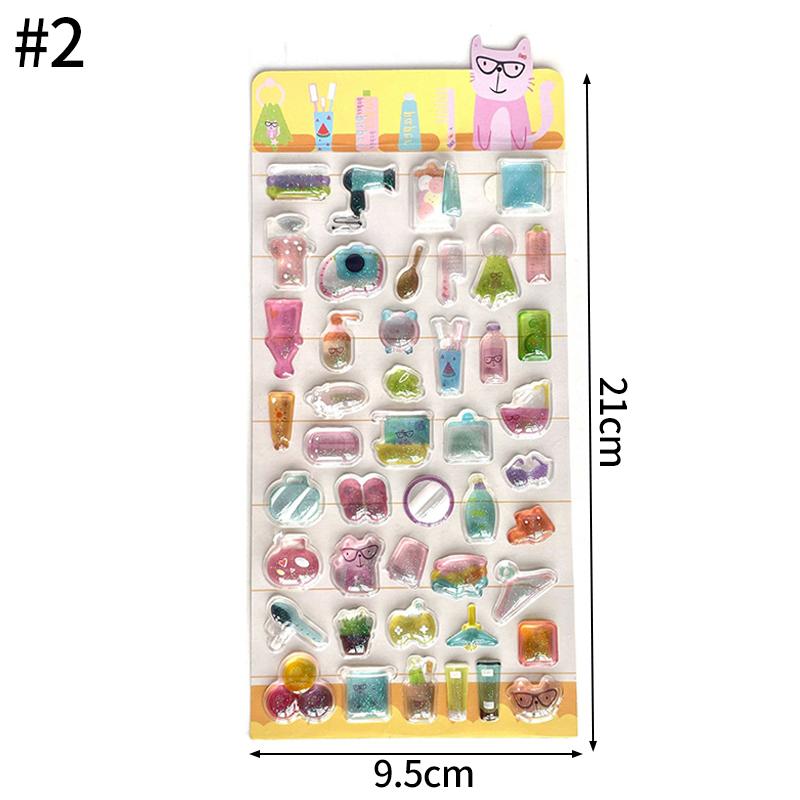 Cute Cartoon Animals Drop 3D Relief Sticker Scrapbooking Diy Diary Phone Case Stationery Sticker Collect Stickers Book Kids Gift