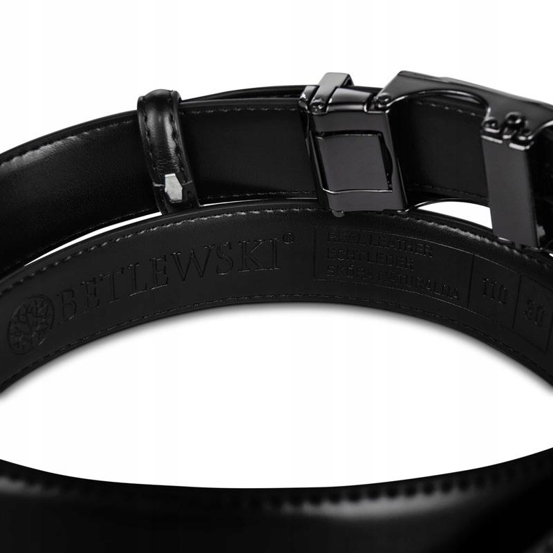 C30-CA BLACK 110 ELITE Men' Leather Belt + CERTIFICATE