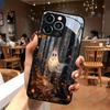 Midnight Ghost Pattern Tempered Glass Phone Case For iPhone 11 12 13 14 15 16 17 18 Pro Max 17 Air 7 8 Plus XS X XR Cover