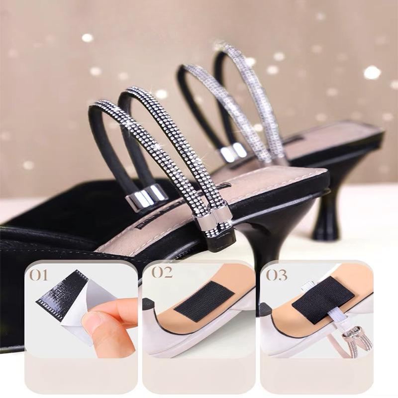 1Pair High Heels, Shoelaces, Anti-drop Artifacts, No Installation Straps, Fixed Sandals, Anti-drop Heels, Slippers, Lazy Shoelaces