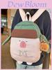 Capybara Cartoon Backpack For Girls Nylon Soft Travel Daypack With Zipper Closure