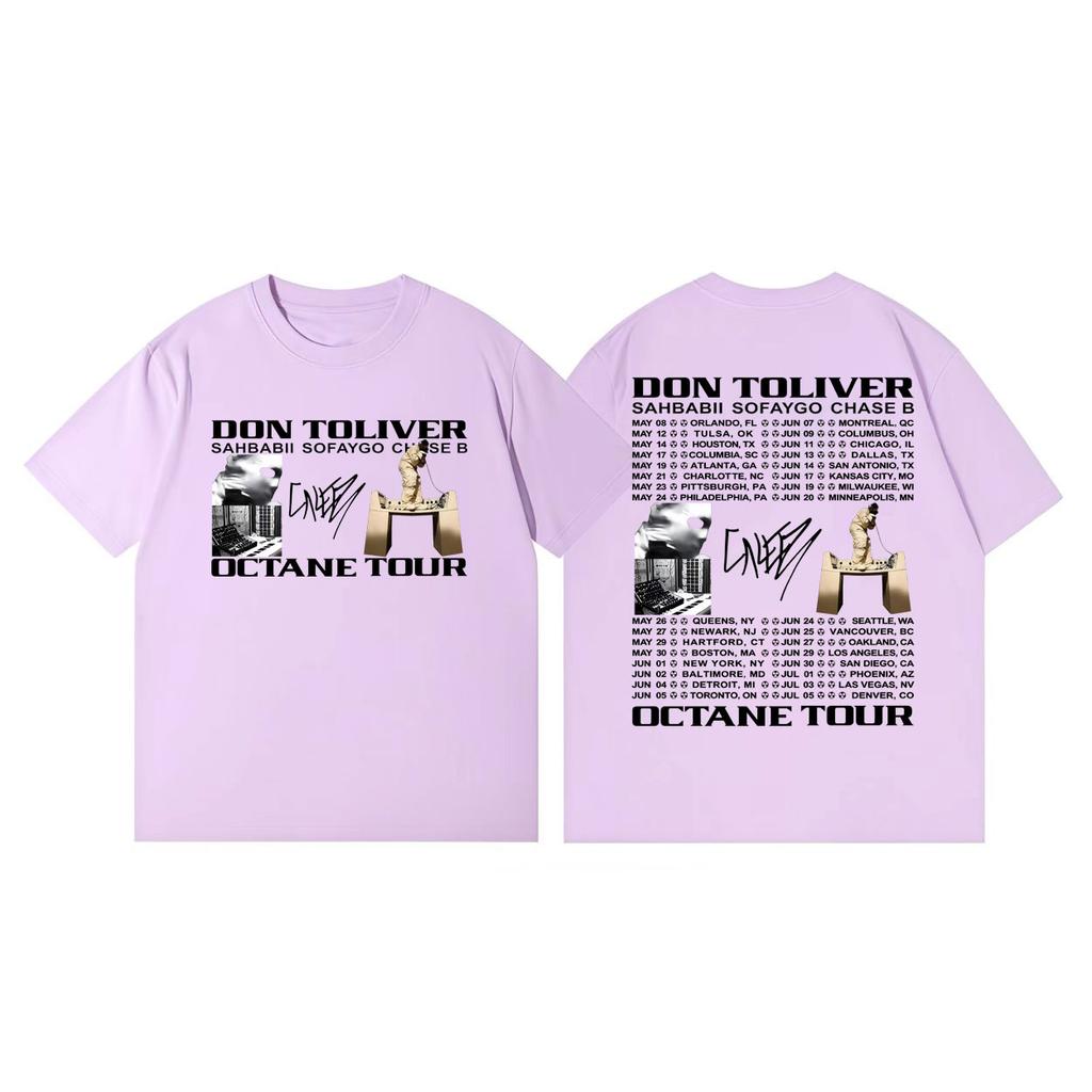 Don Toliver Octane Tour 2026 Maglietta Unisex Moda Donna Tendenza Hip Hop Manica Corta Maglietta Cotone Alta Qualità Magliette Oversize