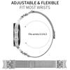 Silbernes Metallarmband mit Schnellverschluss für Samsung Galaxy Watch7 44mm/40mm Mailänder Uhrenarmband Schmetterlingsdekor