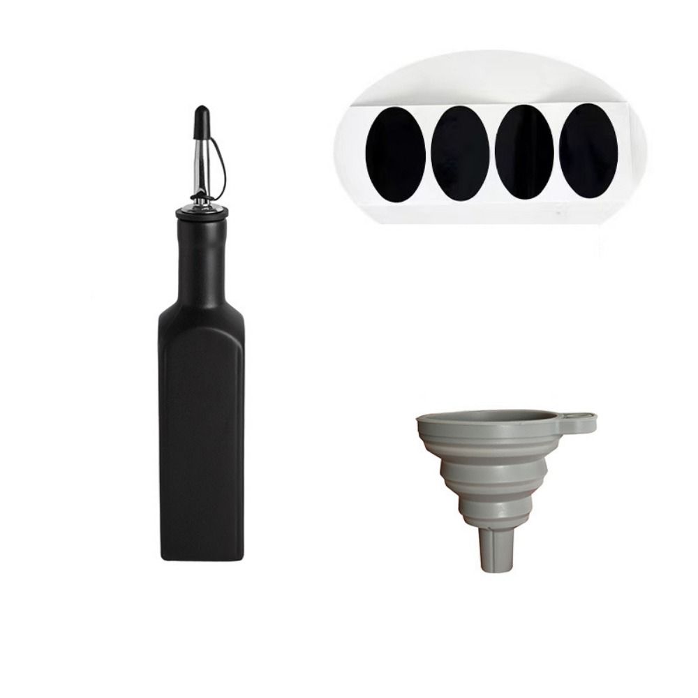 Home Kitchen Ceramic Seasoning Jar Olive Oil Dispenser Large Capacity Leakproof Vinegar Oil Seasoning Bottle With Label Stickers