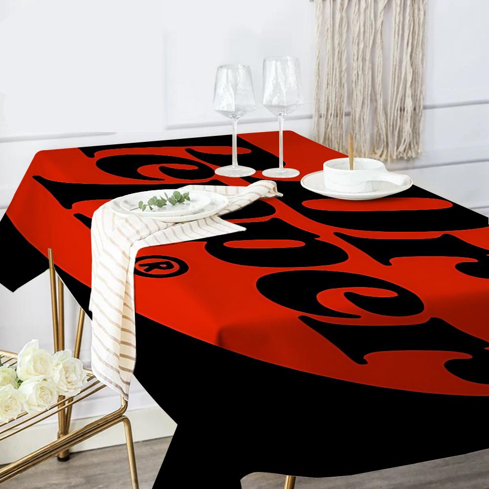 D-Dr Pepper Tafel Vlekbestendig Decoratief Wasbaar Polyester Tafelkleden Voor Eettafel Feesten En Bruiloft 90x140cm