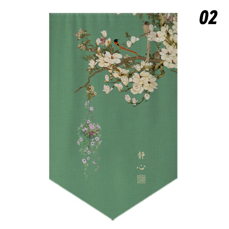 Chinese Style Door Head Half-curtain Noren Izakaya Bistro Bar Restaurant Decor Short Curtains Living RoomKitchen Porch Partition