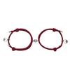2pcs Mountain Alliance Each Other Couple Red Rope Bracelets a Pair of Magnet Stone Girlfriends Gift Braided Rope Jewelry