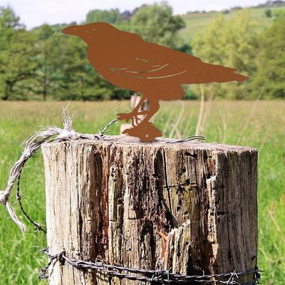 1ks Black Crow Metal Bird Garden Socha Proměňte svůj venkovní prostor s touto sochou. Ideální na dvůr, zahradu a trávník.