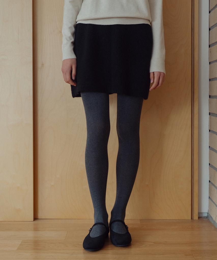 LAMINEZ Even Knit Mini Skirt - Black