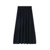 Le Kasha Fine Wool Women's Long Dress - Machine Washable, Autumn/Winter High-End Umbrella Skirt