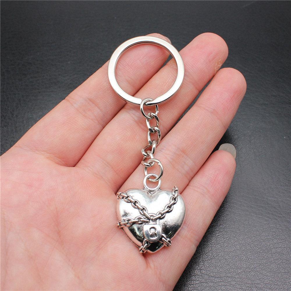 28mm Key Ring Couple Heart Love Minimalist Jewelry Components QY016