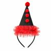 Dot Grid Clown Headwear Ruffle Funny Headwear Halloween Joker Headband  Carnival Dress Up